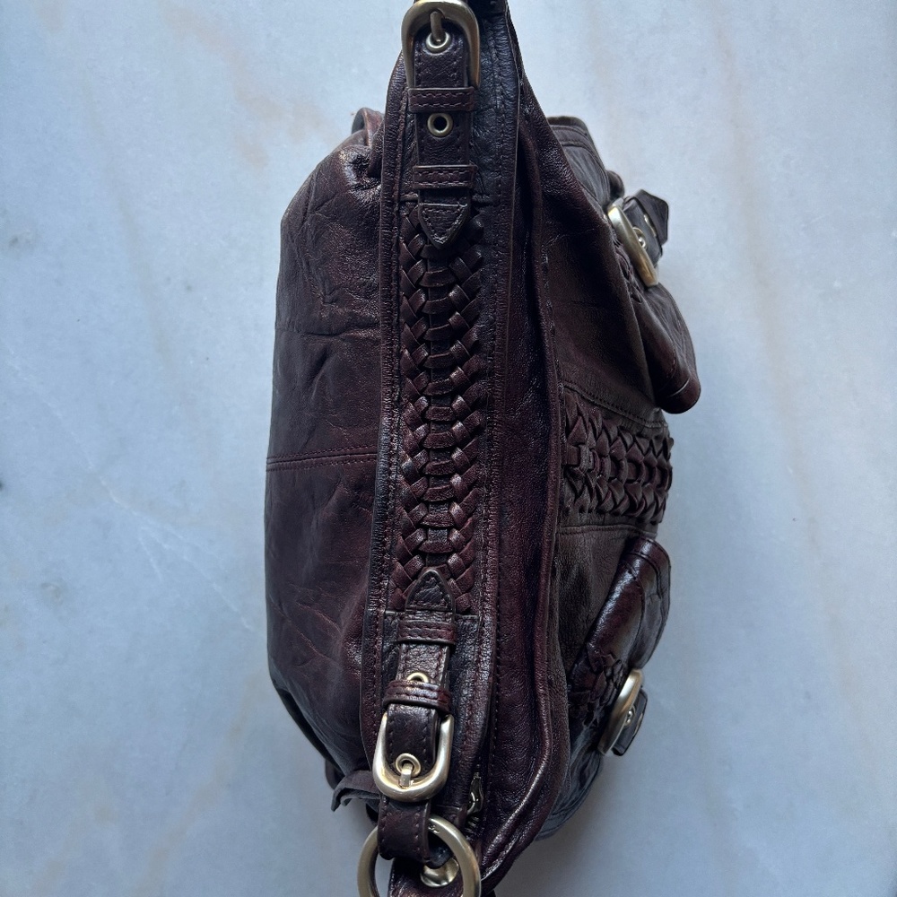 Junior Drake Shoulder Bag in Deep Purple with Silver Hardware - Picture 6 of 7